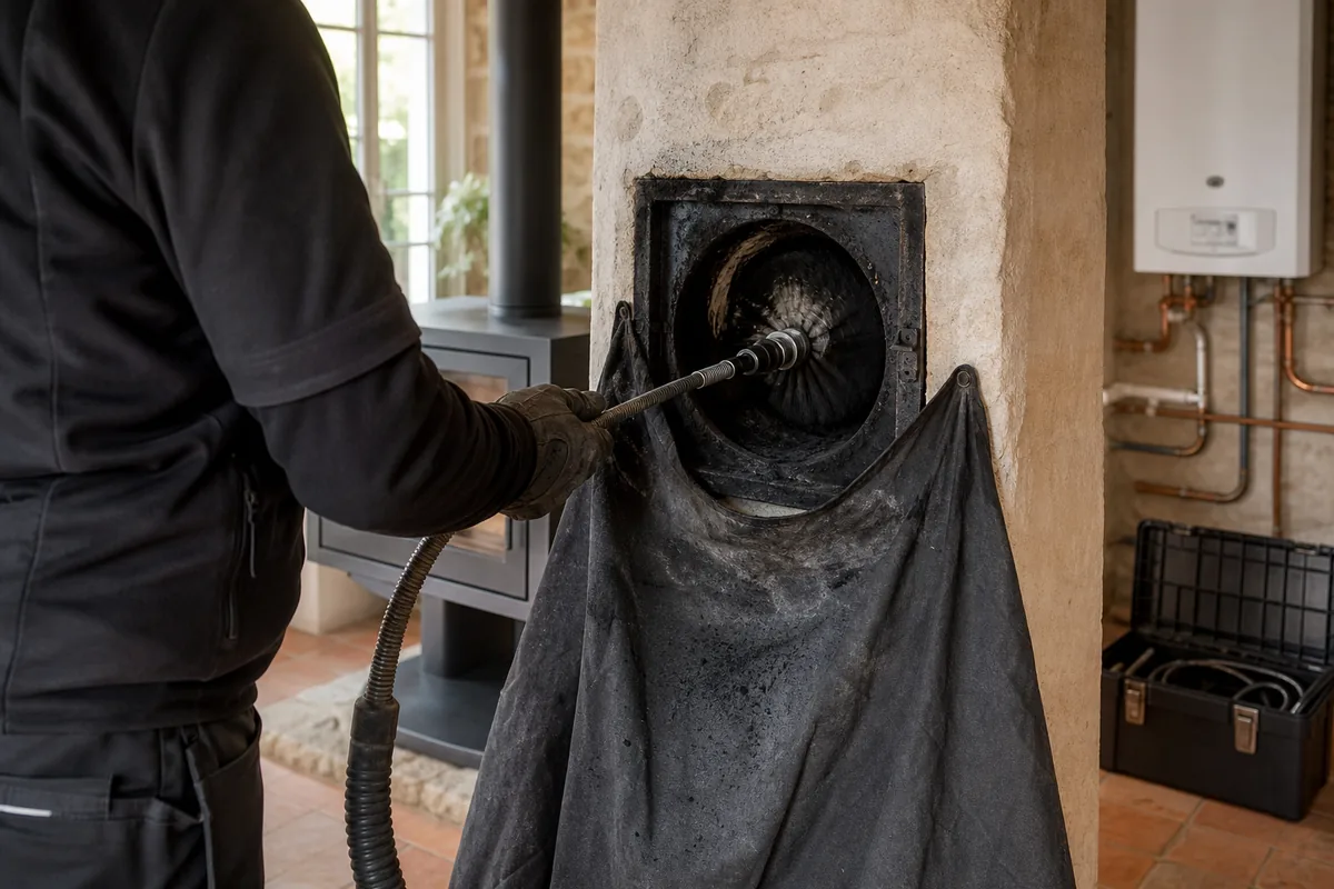 Débistrage de cheminée à Pertuis : méthode, durée et prix